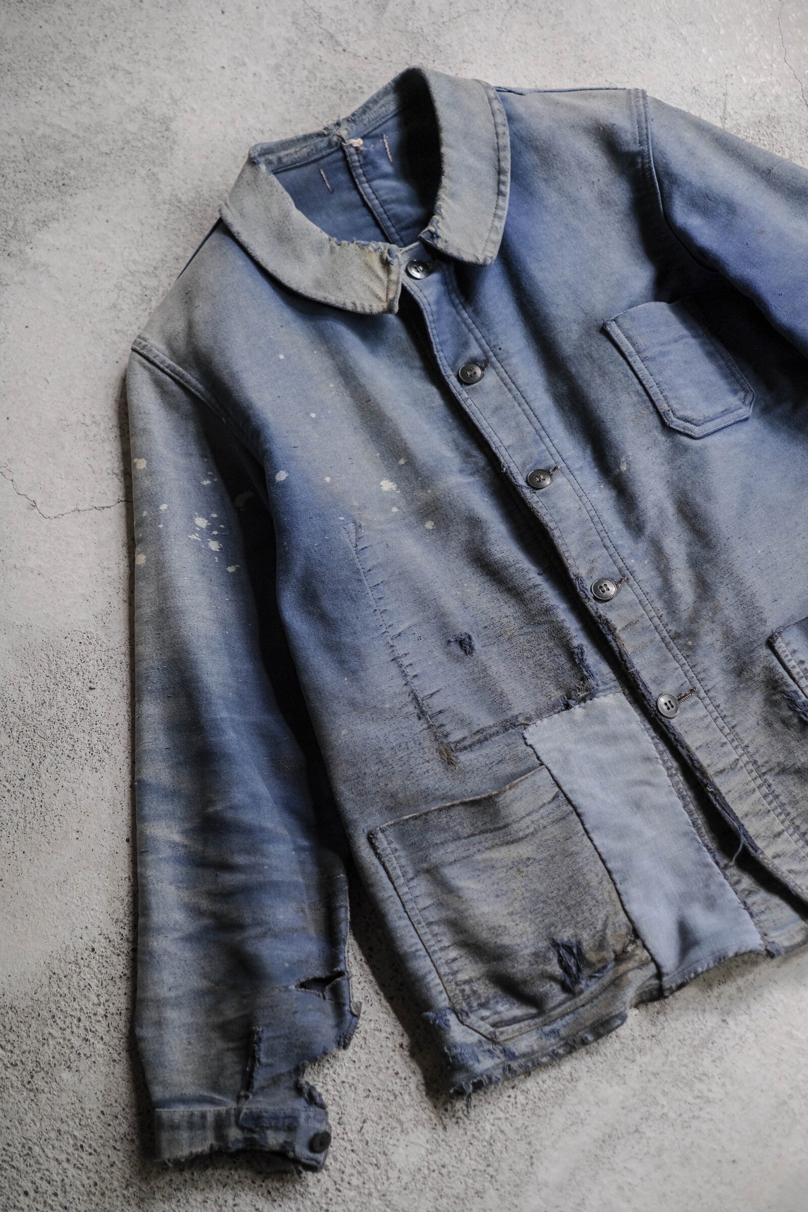 1950's French Moleskin Indigo Work Jacket / 法國藍染工作外套