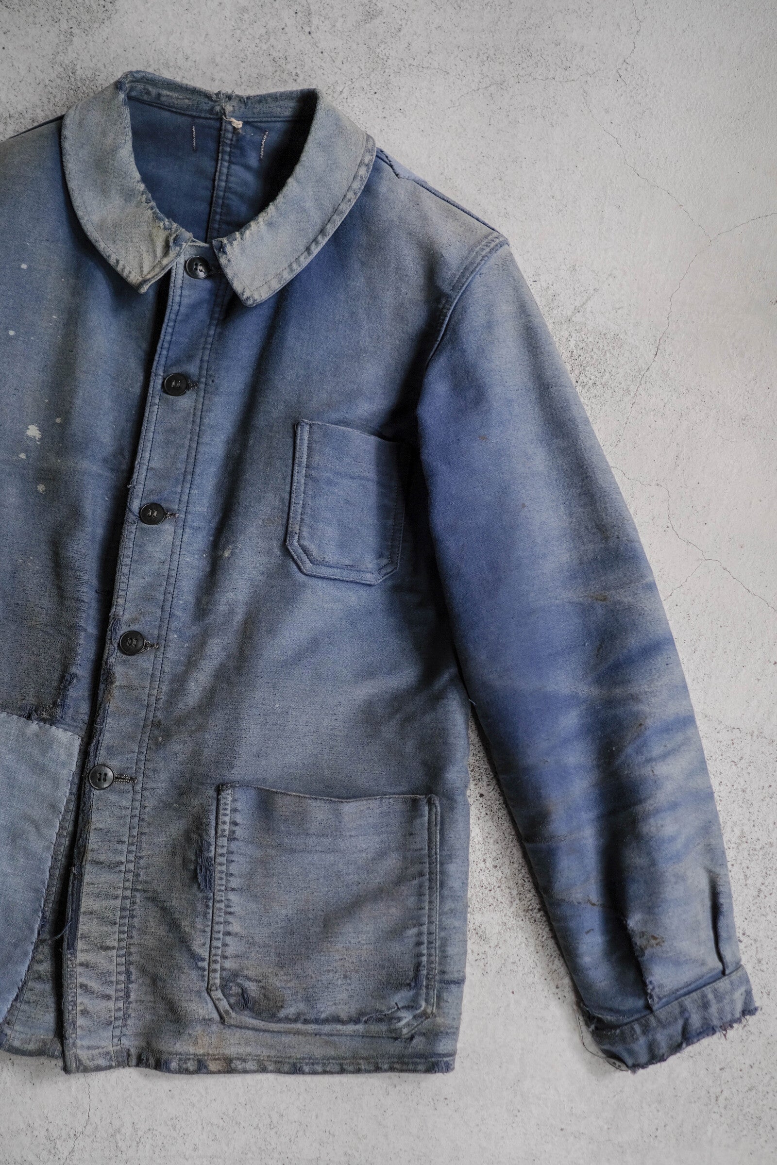 1950's French Moleskin Indigo Work Jacket / 法國藍染工作外套