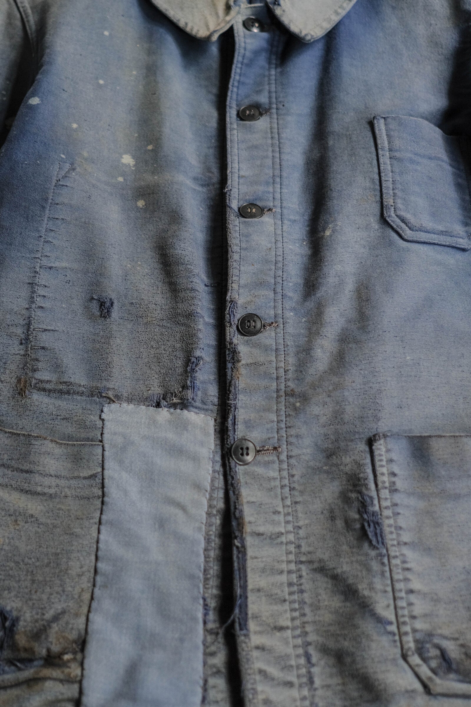 1950's French Moleskin Indigo Work Jacket / 法國藍染工作外套
