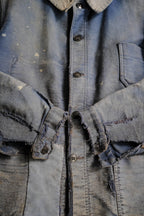 1950's French Moleskin Indigo Work Jacket / 法國藍染工作外套