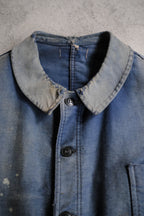 1950's French Moleskin Indigo Work Jacket / 法國藍染工作外套