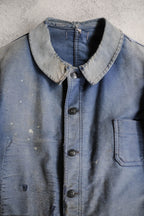 1950's French Moleskin Indigo Work Jacket / 法國藍染工作外套