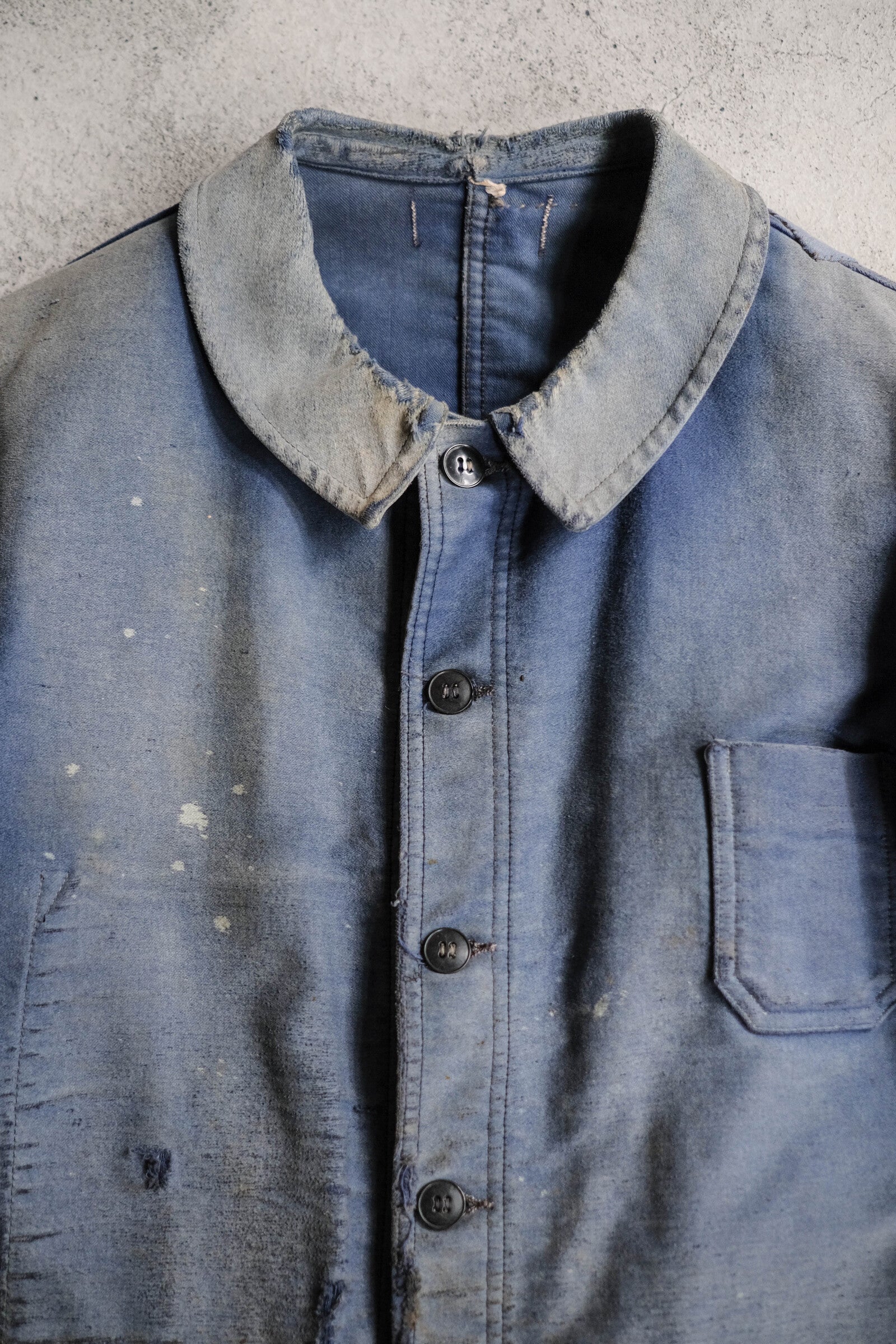 1950's French Moleskin Indigo Work Jacket / 法國藍染工作外套