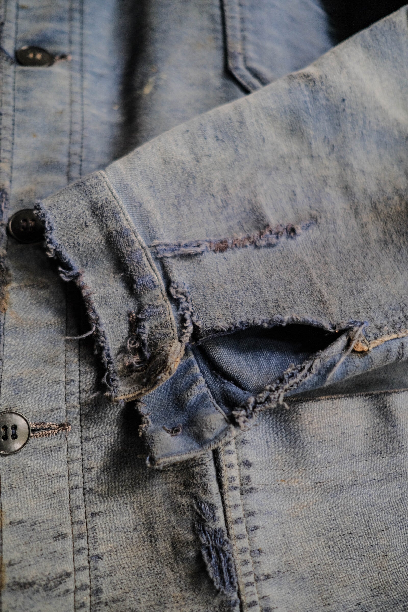 1950's French Moleskin Indigo Work Jacket / 法國藍染工作外套