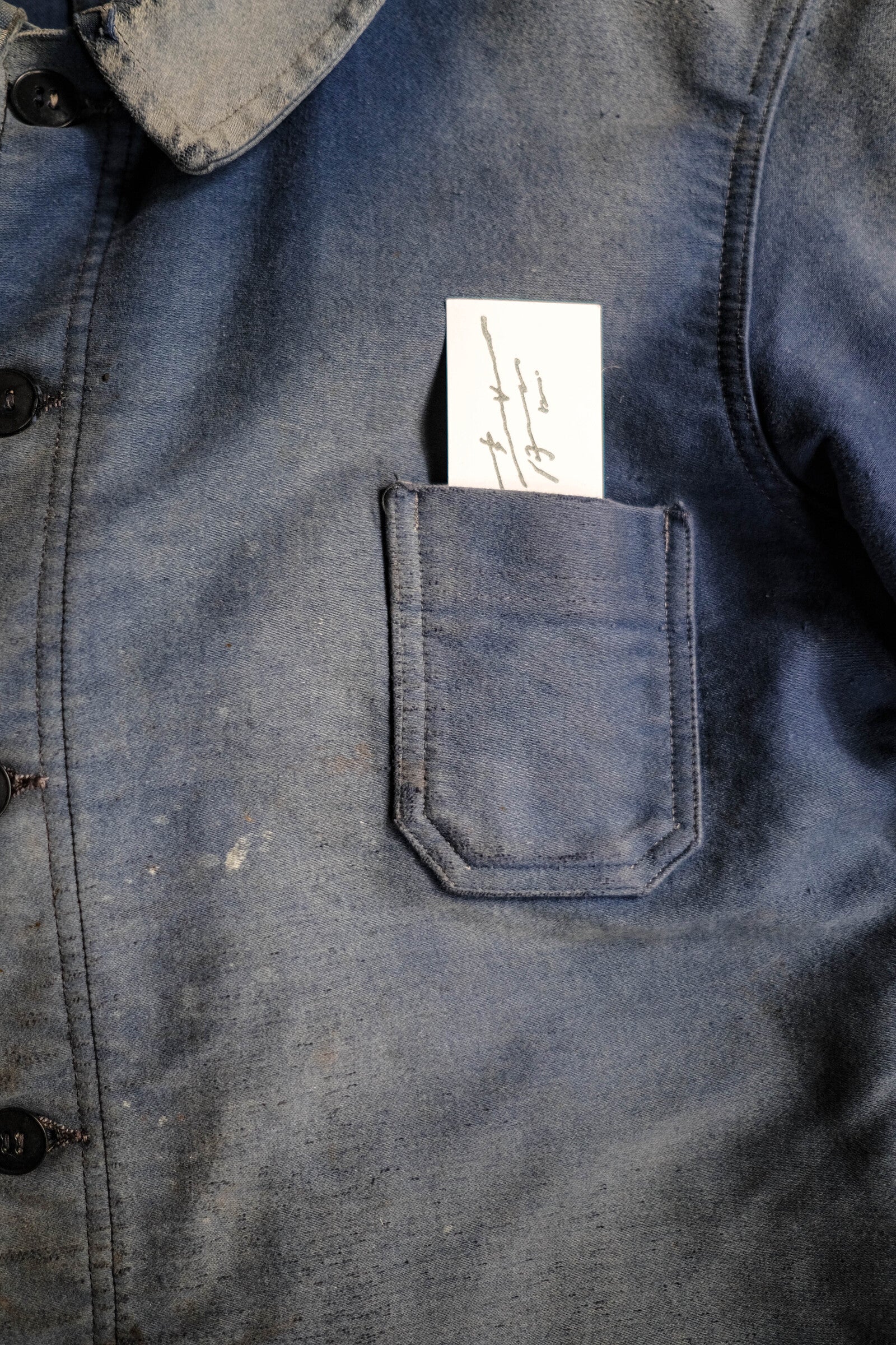 1950's French Moleskin Indigo Work Jacket / 法國藍染工作外套