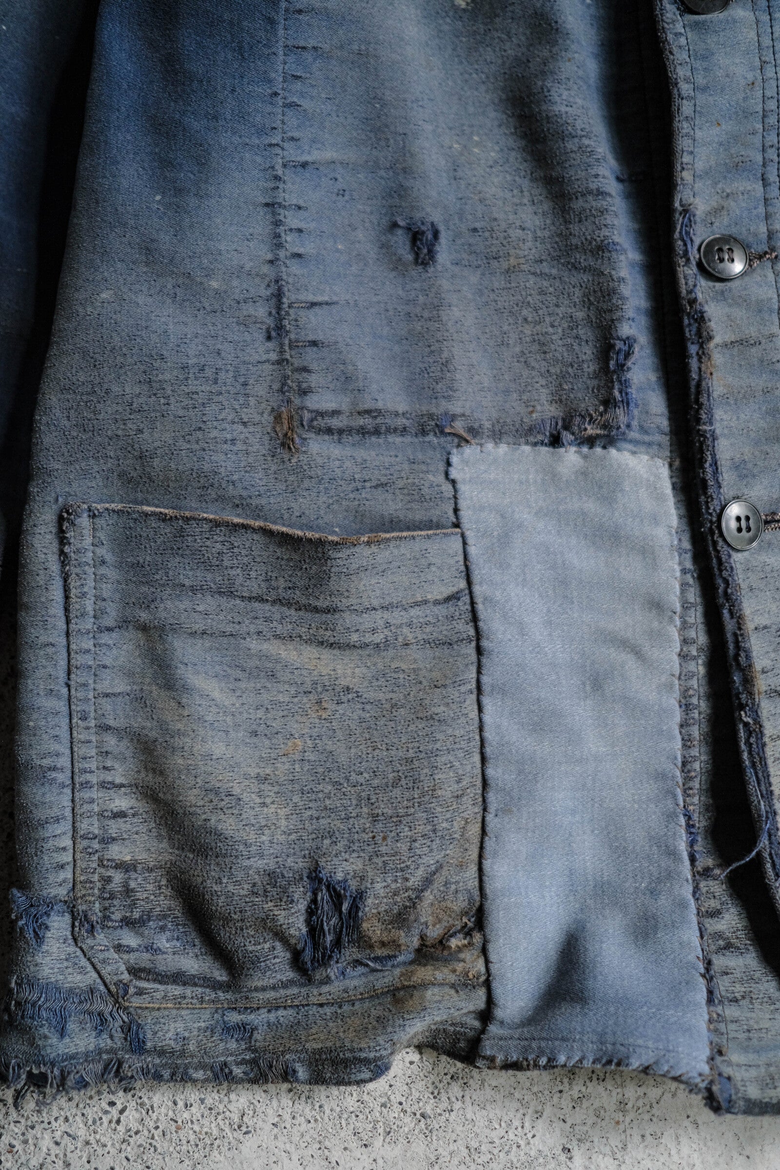 1950's French Moleskin Indigo Work Jacket / 法國藍染工作外套