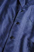 1950's French Moleskin Indigo Blazer Collar Work Jacket / 法國藍染西領工作外套