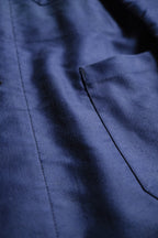 1950's French Moleskin Indigo Blazer Collar Work Jacket / 法國藍染西領工作外套