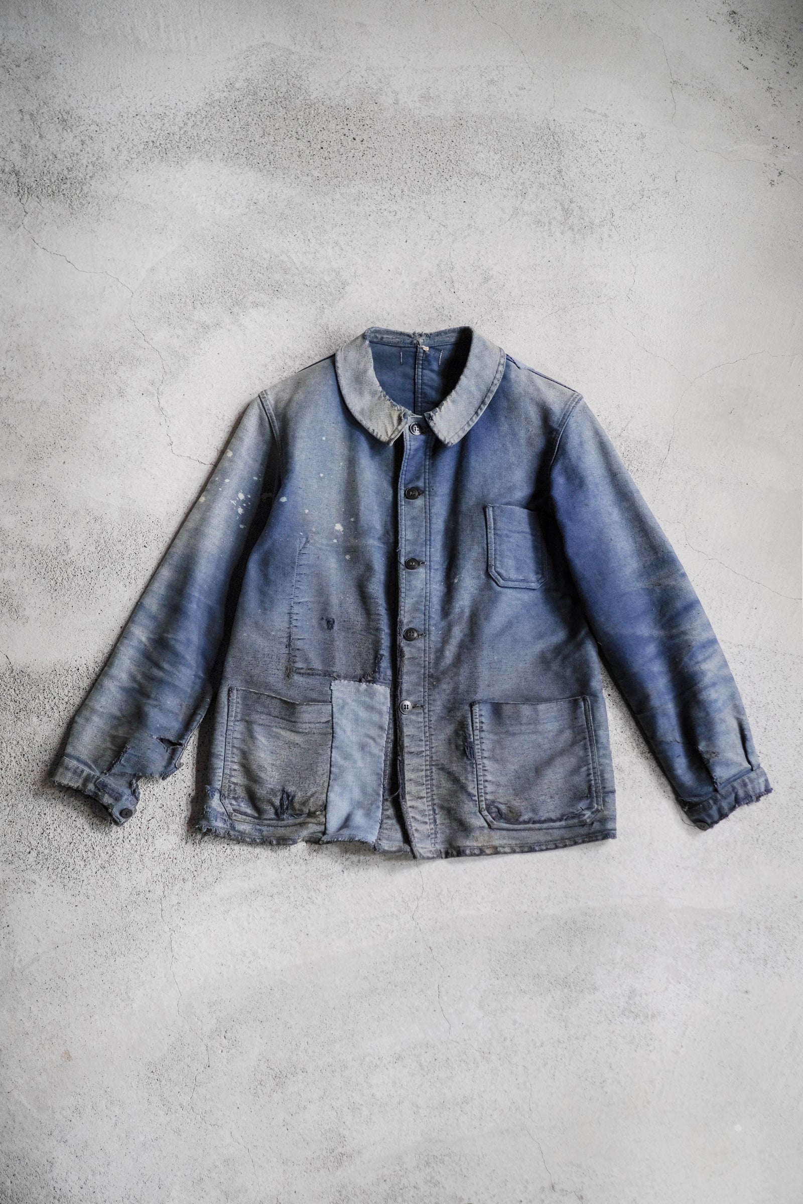 1950's French Moleskin Indigo Work Jacket / 法國藍染工作外套