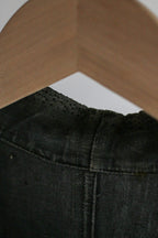 1930's "Le Trotting" French Black Dyed Maquignon Linen Coat / 法國墨黑染麻質馬商大衣