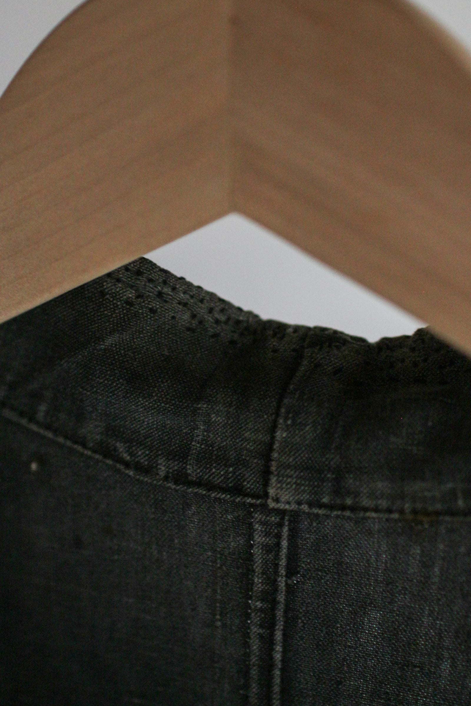1930's "Le Trotting" French Black Dyed Maquignon Linen Coat / 法國墨黑染麻質馬商大衣