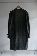 1930's "Le Trotting" French Black Dyed Maquignon Linen Coat / 法國墨黑染麻質馬商大衣