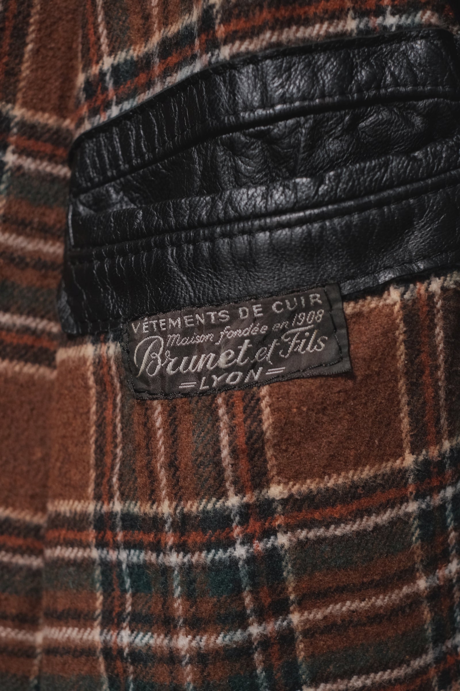 1940-1950’s French “Brunet et fils” Double Breasted Goatskin Coat / 法國雙排扣山羊皮短大衣