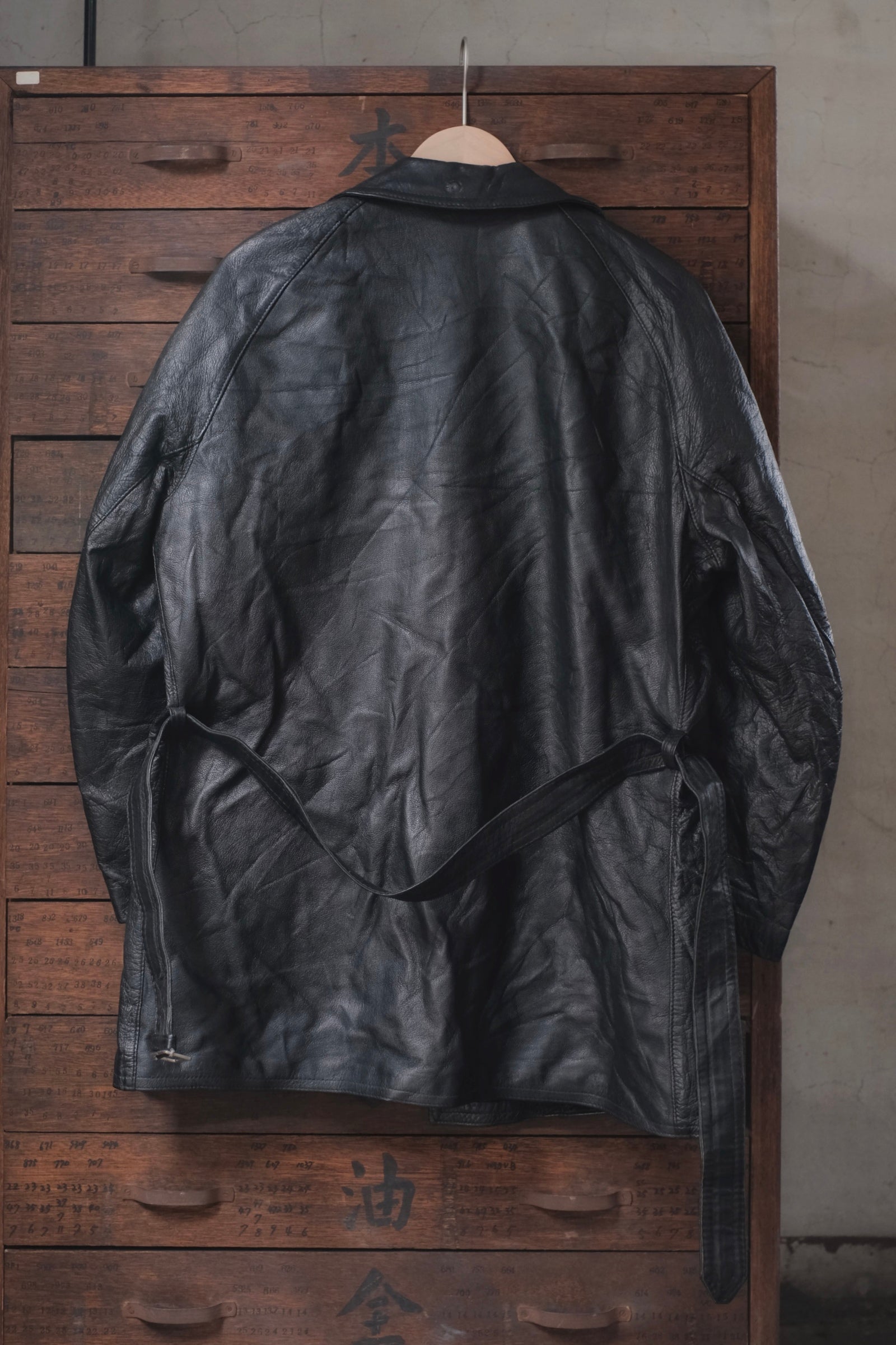 1940-1950’s French “Brunet et fils” Double Breasted Goatskin Coat / 法國雙排扣山羊皮短大衣