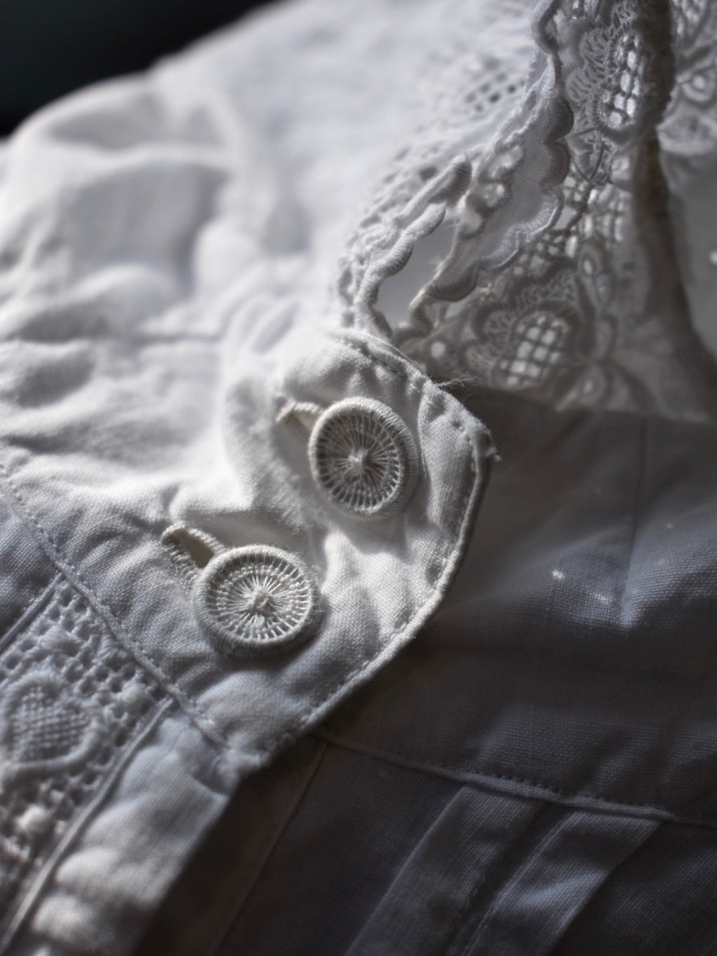 1920-1930's French Shirt Dress / 法國塔克半開襟襯衫式洋裝