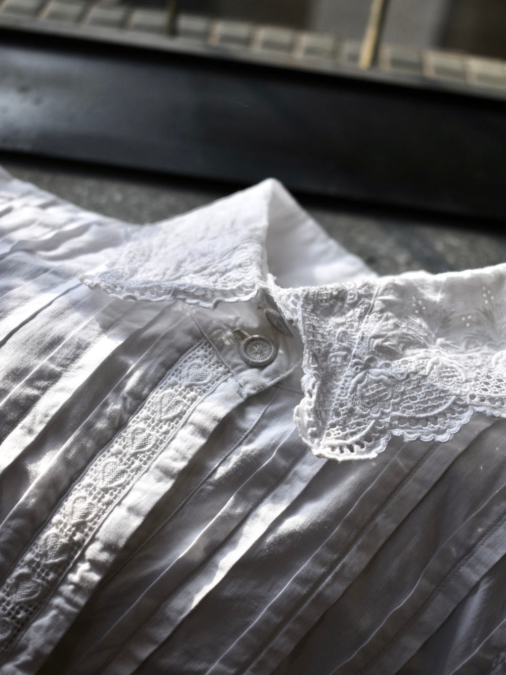 1920-1930's French Shirt Dress / 法國塔克半開襟襯衫式洋裝