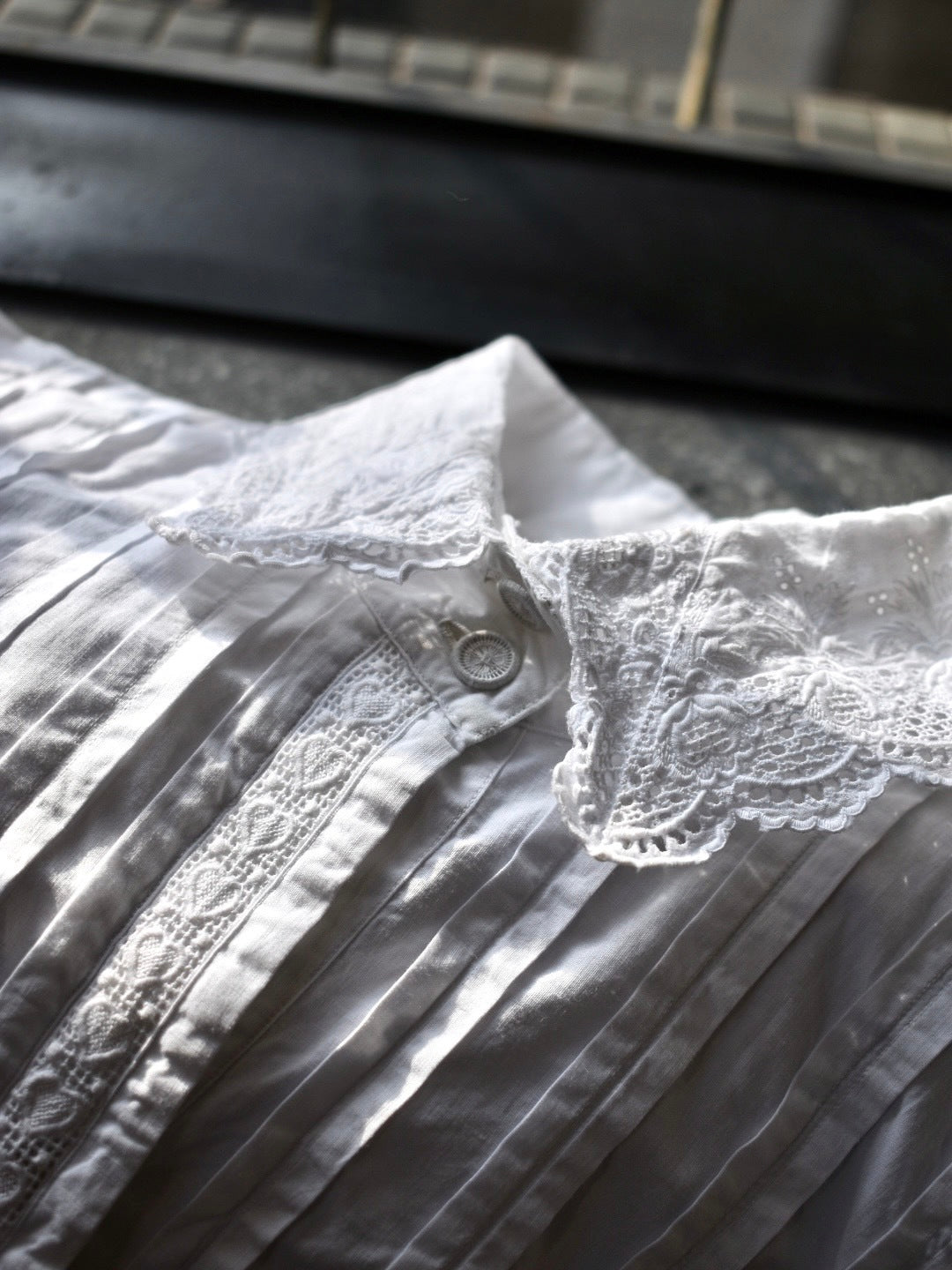 1920-1930's French Shirt Dress / 法國塔克半開襟襯衫式洋裝