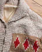 1960's Vintage Cowichan Sweater / 古著幾何圖樣考津毛衣