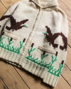 1960's Hand Knit Cowichan Mallard Duck Sweater / 古著手織綠頭鴨考津毛衣