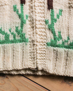 1960's Hand Knit Cowichan Mallard Duck Sweater / 古著手織綠頭鴨考津毛衣