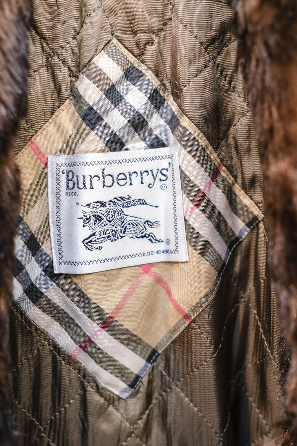1990's Burberrys Women's Fur Shawl Coat / 90's Burberrys 女士皮草披肩大衣