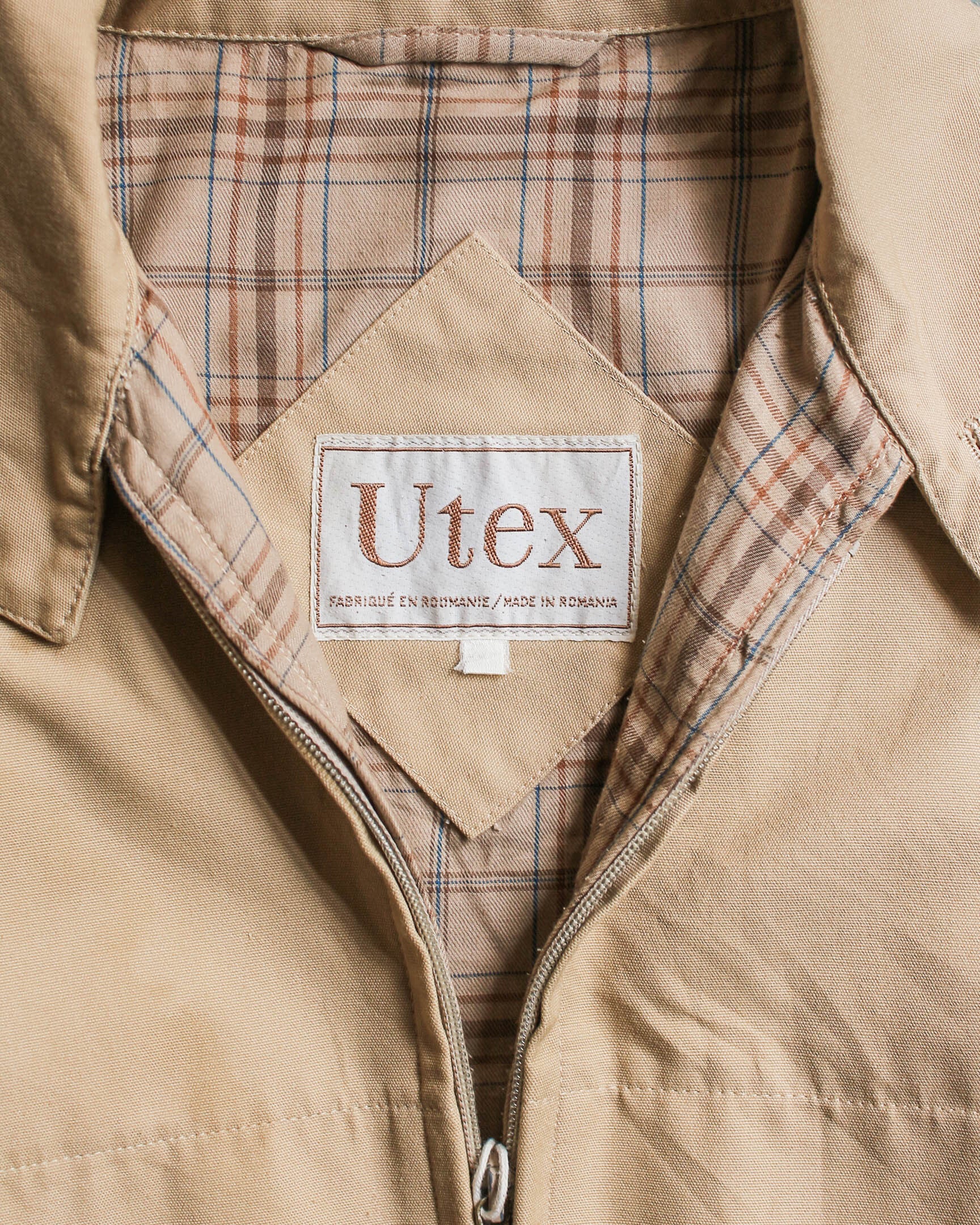 1970's UTEX Harrington Jacket / 古著格紋內襯哈靈頓外套