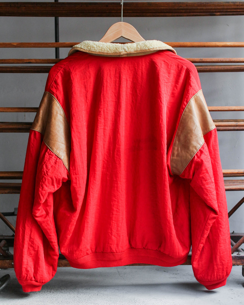 1980's CHEVIGNON Leather Patched Pilot Jacket