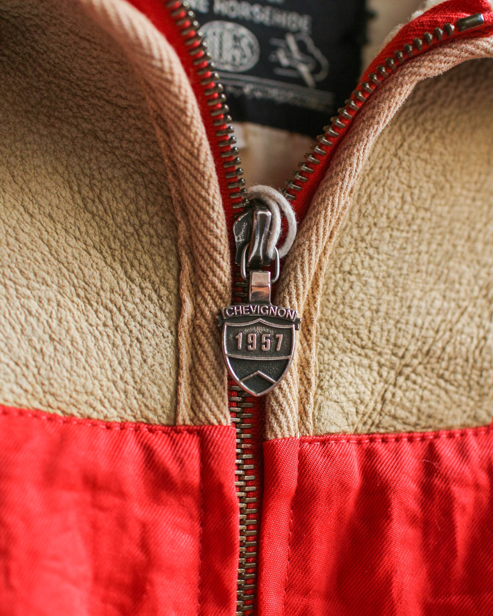 1980's CHEVIGNON Leather Patched Pilot Jacket