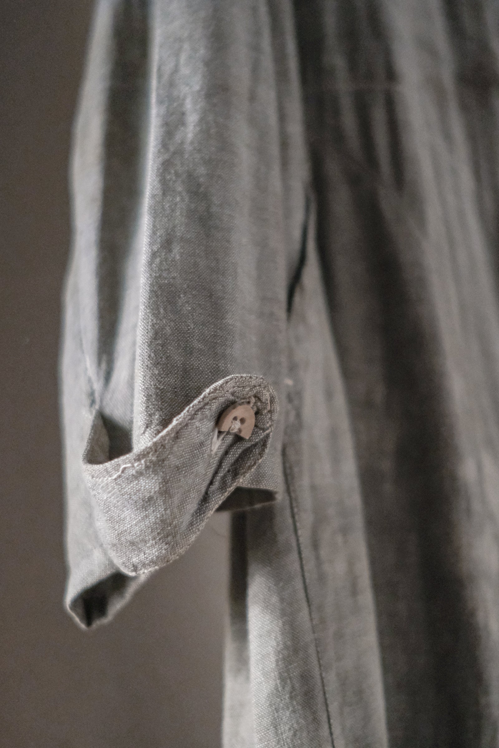 1930's France Chambray Round Collar Work Coat / 1930's 法國青年布圓領工作大衣