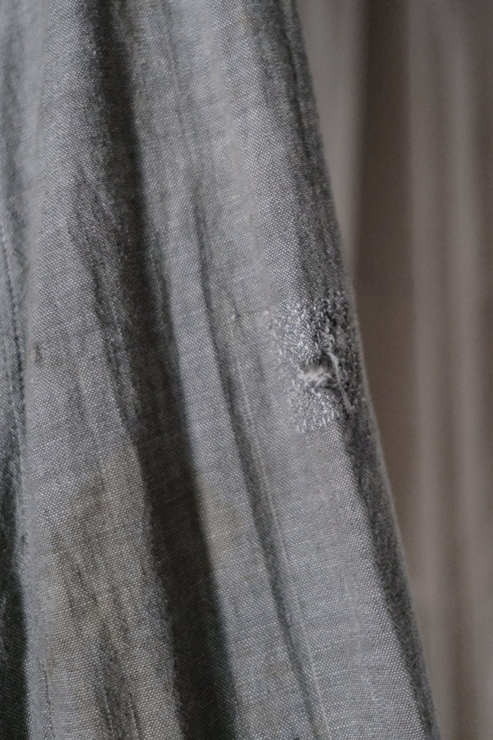 1930's France Chambray Round Collar Work Coat / 1930's 法國青年布圓領工作大衣