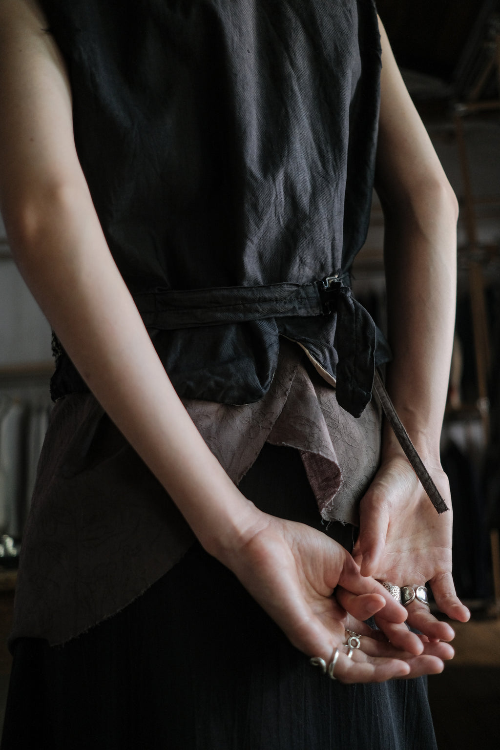 1940's French Wool Houndstooth Vest / 1940's 法國羊毛千鳥格背心