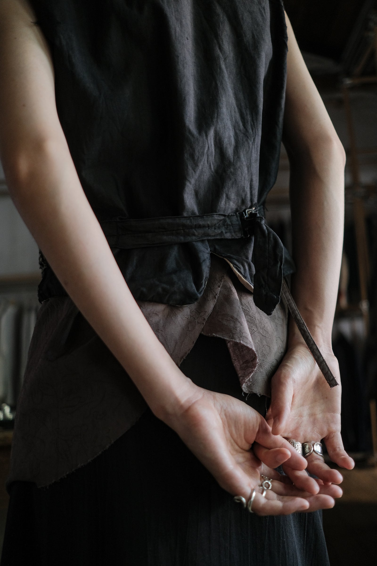 1940's French Wool Houndstooth Vest / 1940's 法國羊毛千鳥格背心