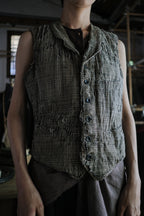 1940's French Wool Houndstooth Vest / 1940's 法國羊毛千鳥格背心