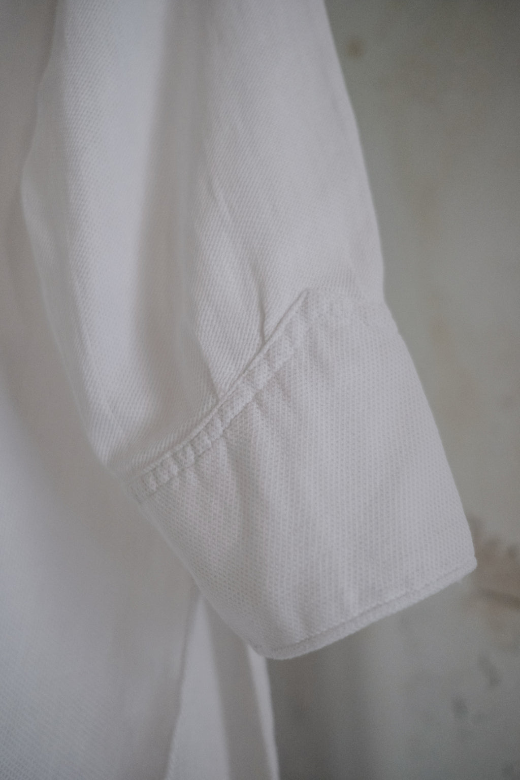 1930's French Cotton Pique Sport Shirt / Vintage French Cotton Pique Sport Shirt
