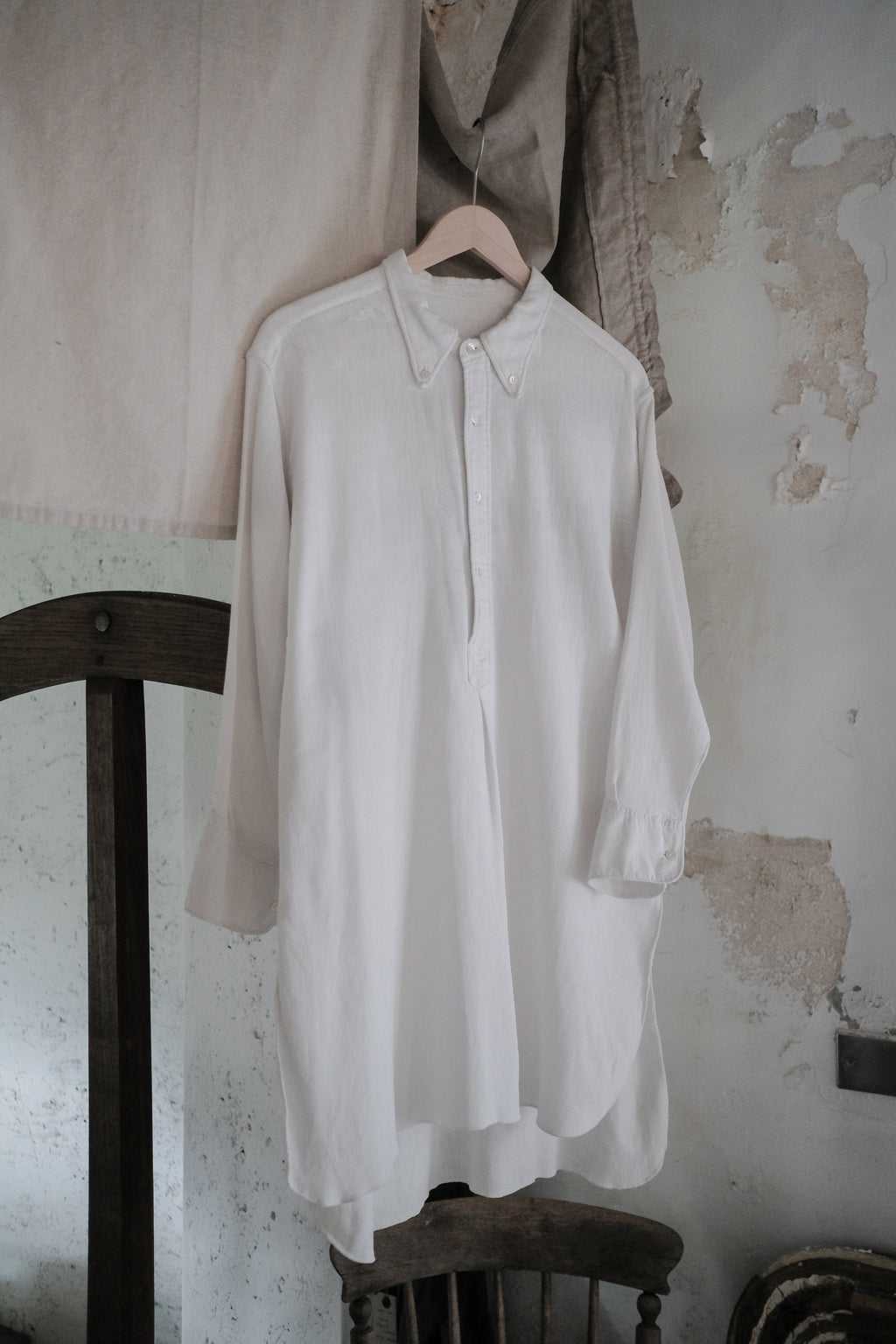 1930's French Cotton Pique Sport Shirt / Vintage French Cotton Pique Sport Shirt