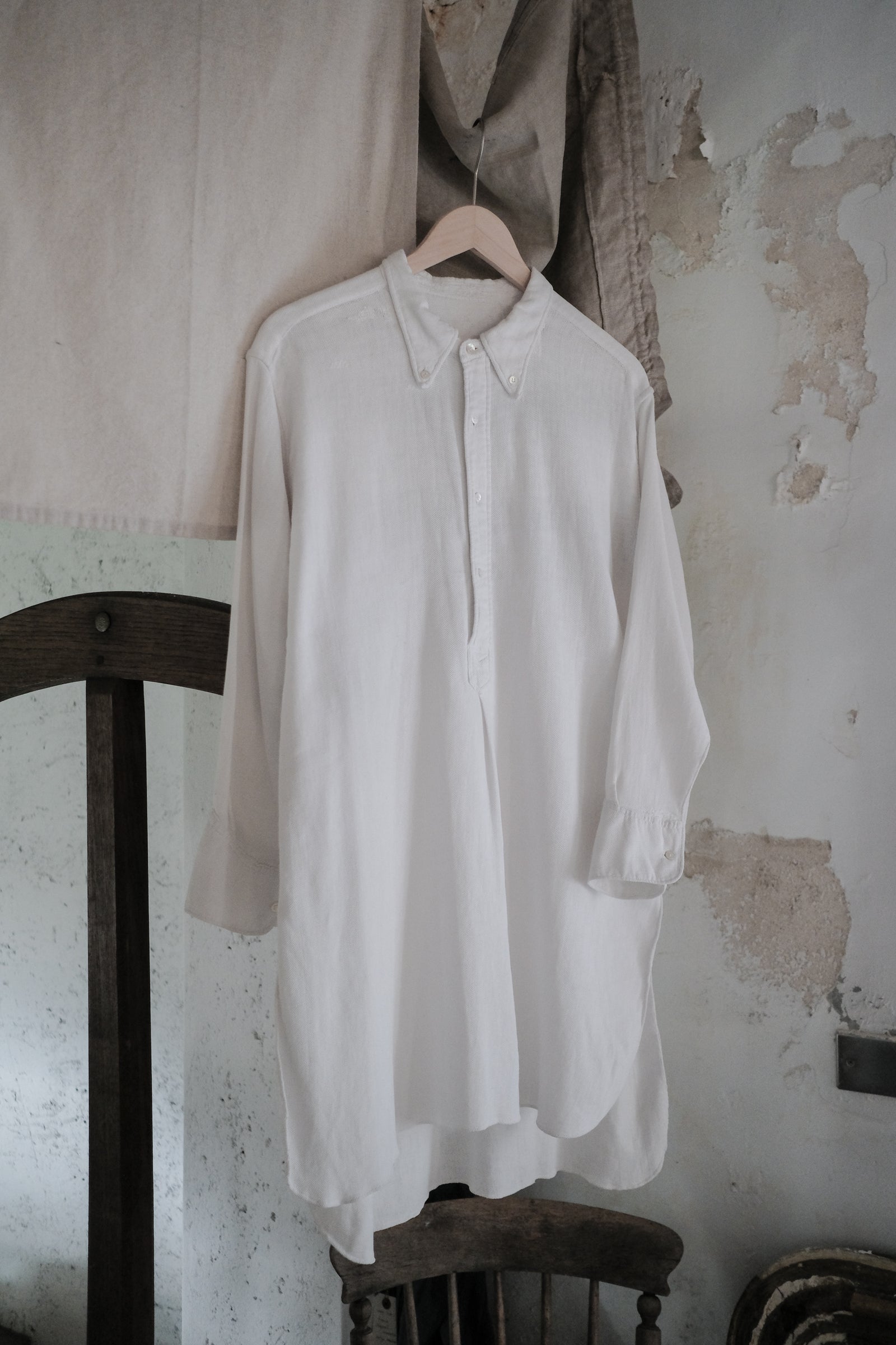 1930's French Cotton Pique Sport Shirt / 古著法國魚鱗布運動衫