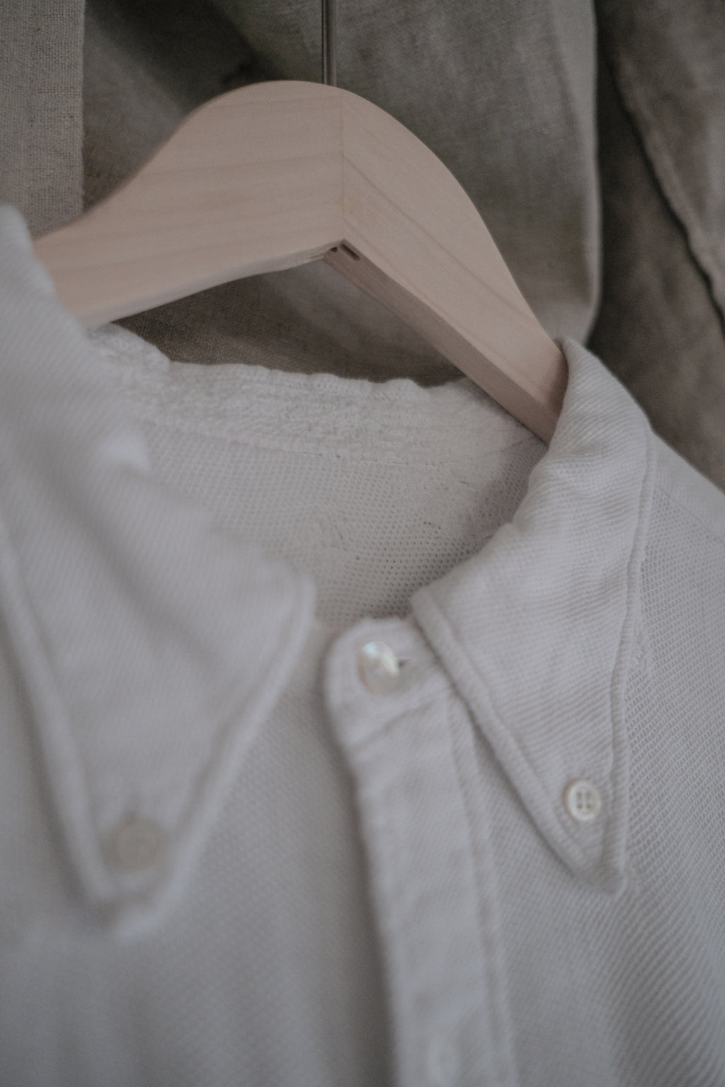 1930's French Cotton Pique Sport Shirt / Vintage French Cotton Pique Sport Shirt