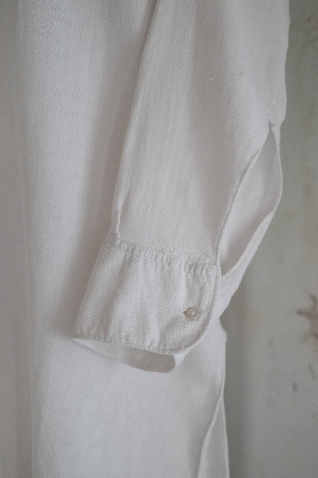 1930's French Cotton Pique Sport Shirt / Vintage French Cotton Pique Sport Shirt
