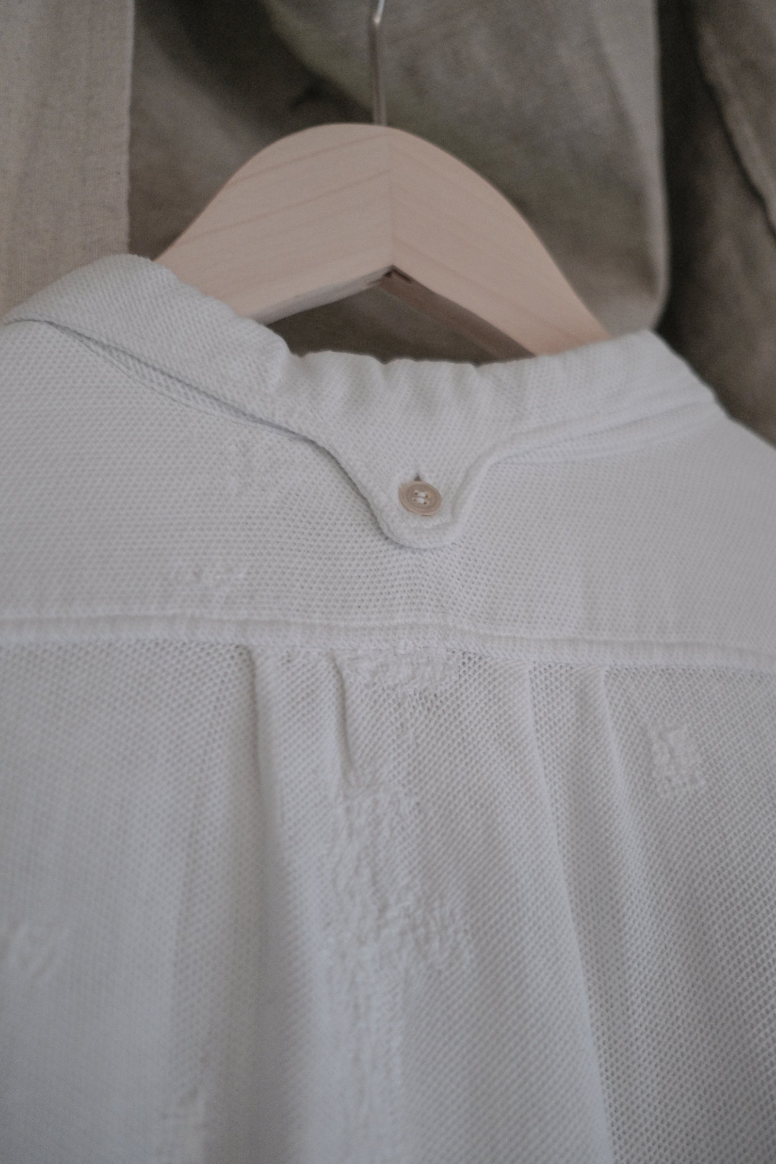 1930's French Cotton Pique Sport Shirt / 古著法國魚鱗布運動衫