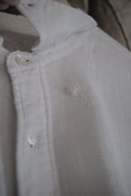1930's French Cotton Pique Sport Shirt / Vintage French Cotton Pique Sport Shirt