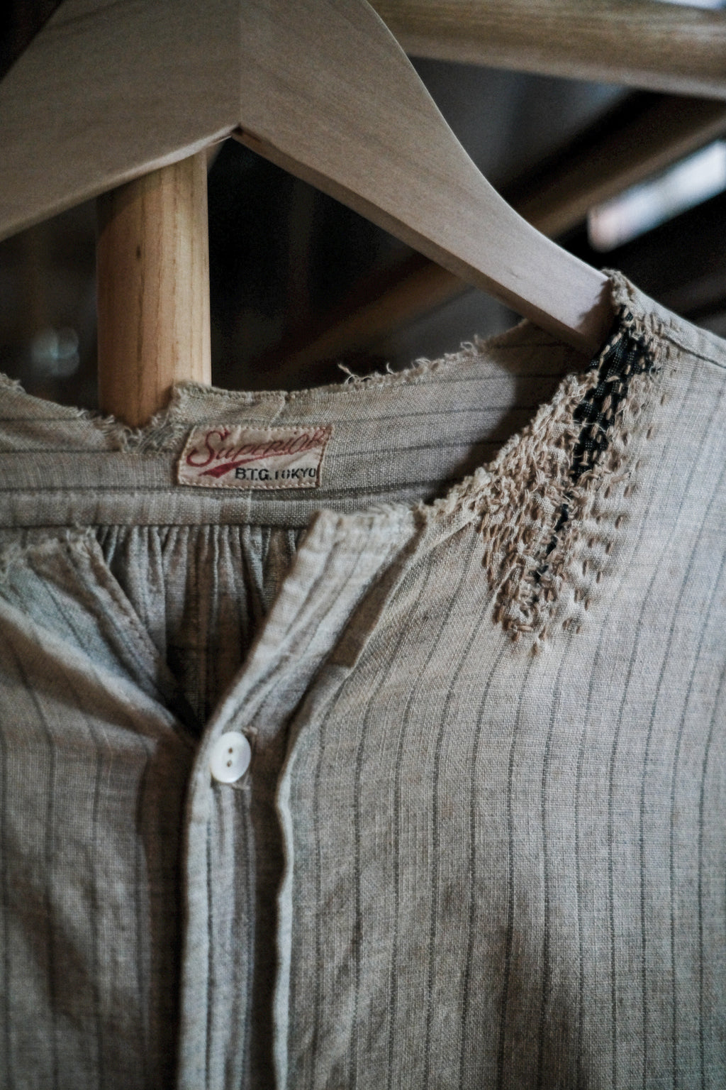 1930's Japan Work Shirt / 日本古著直紋工作衫