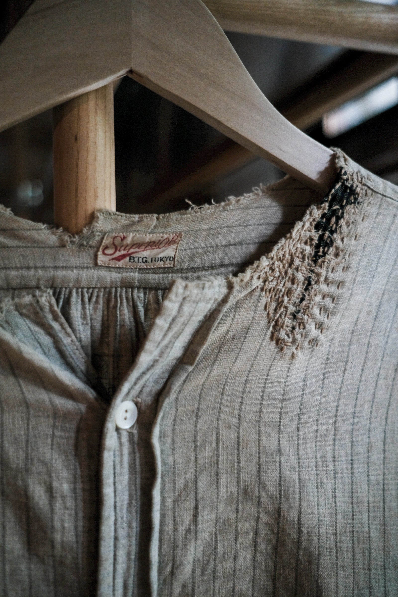 1930's Japan Work Shirt / 日本古著直紋工作衫