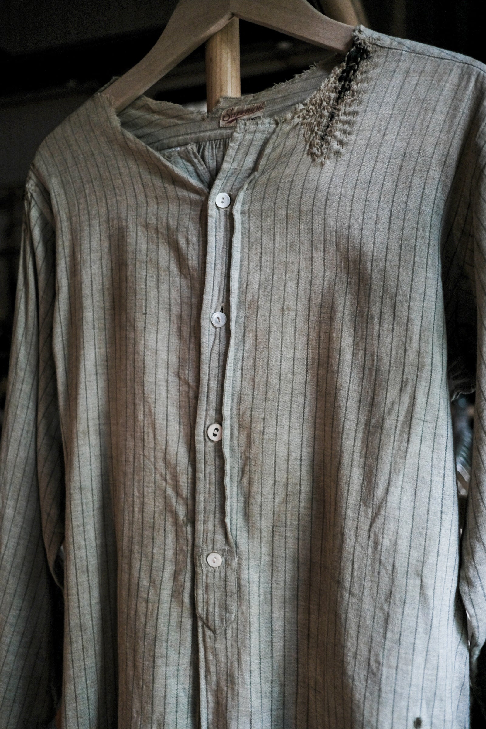 1930's Japan Work Shirt / 日本古著直紋工作衫