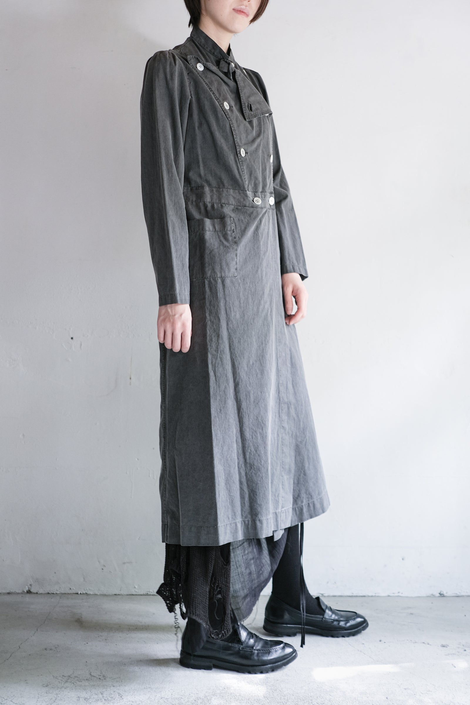 "Rework" Europe Vintage Linen Lady's Dress Over Dyed