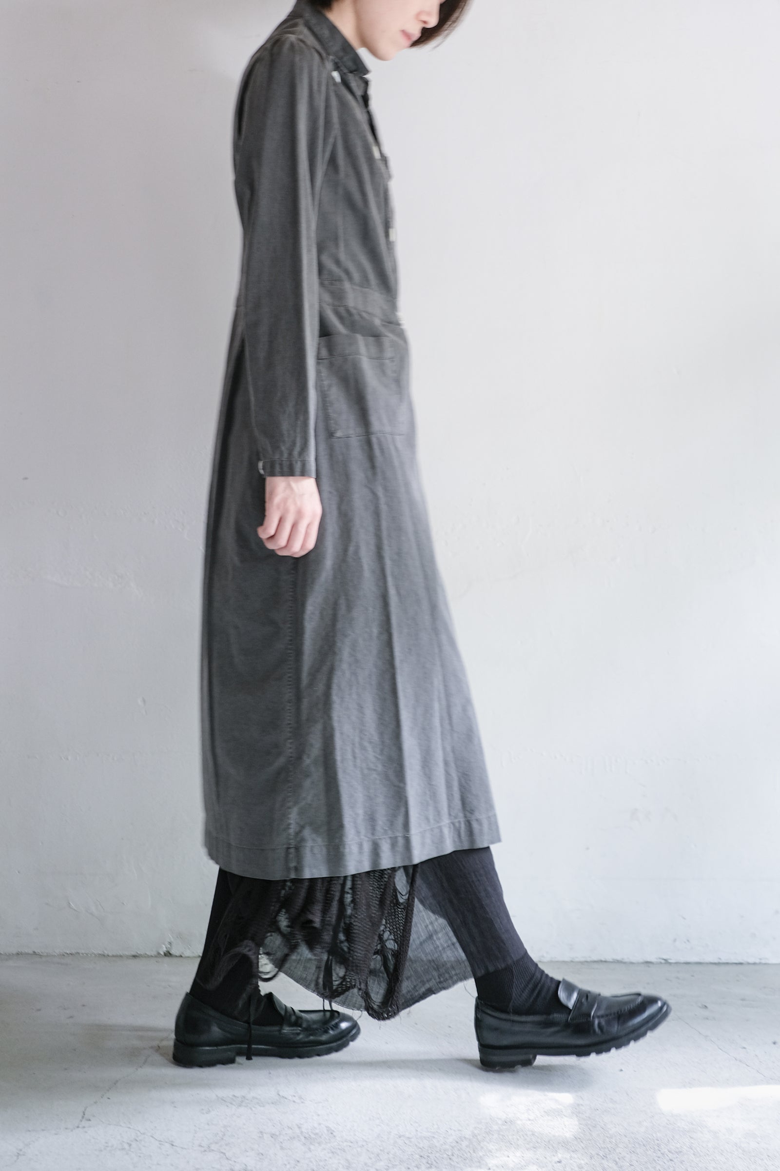 "Rework" Europe Vintage Linen Lady's Dress Over Dyed