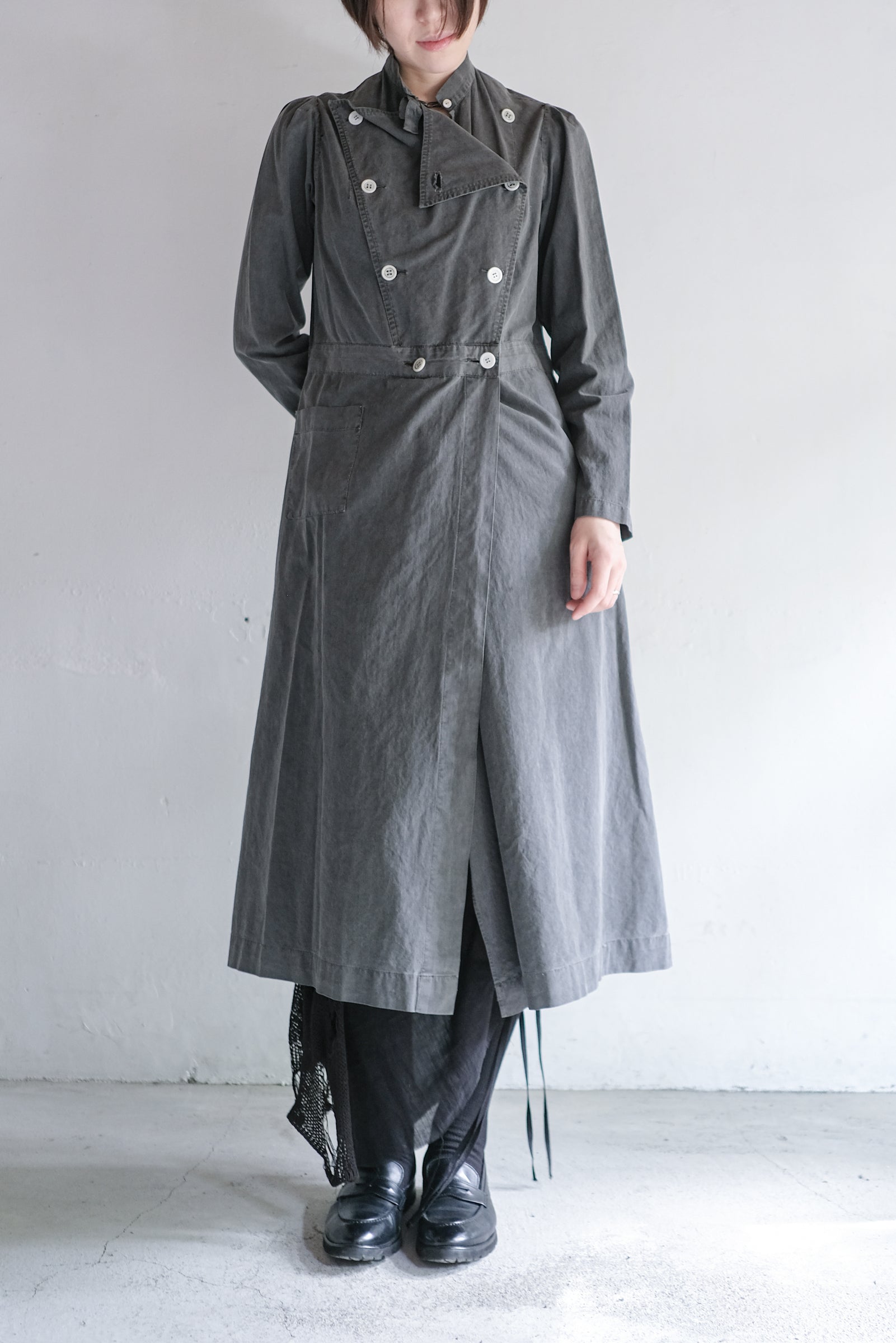 "Rework" Europe Vintage Linen Lady's Dress Over Dyed