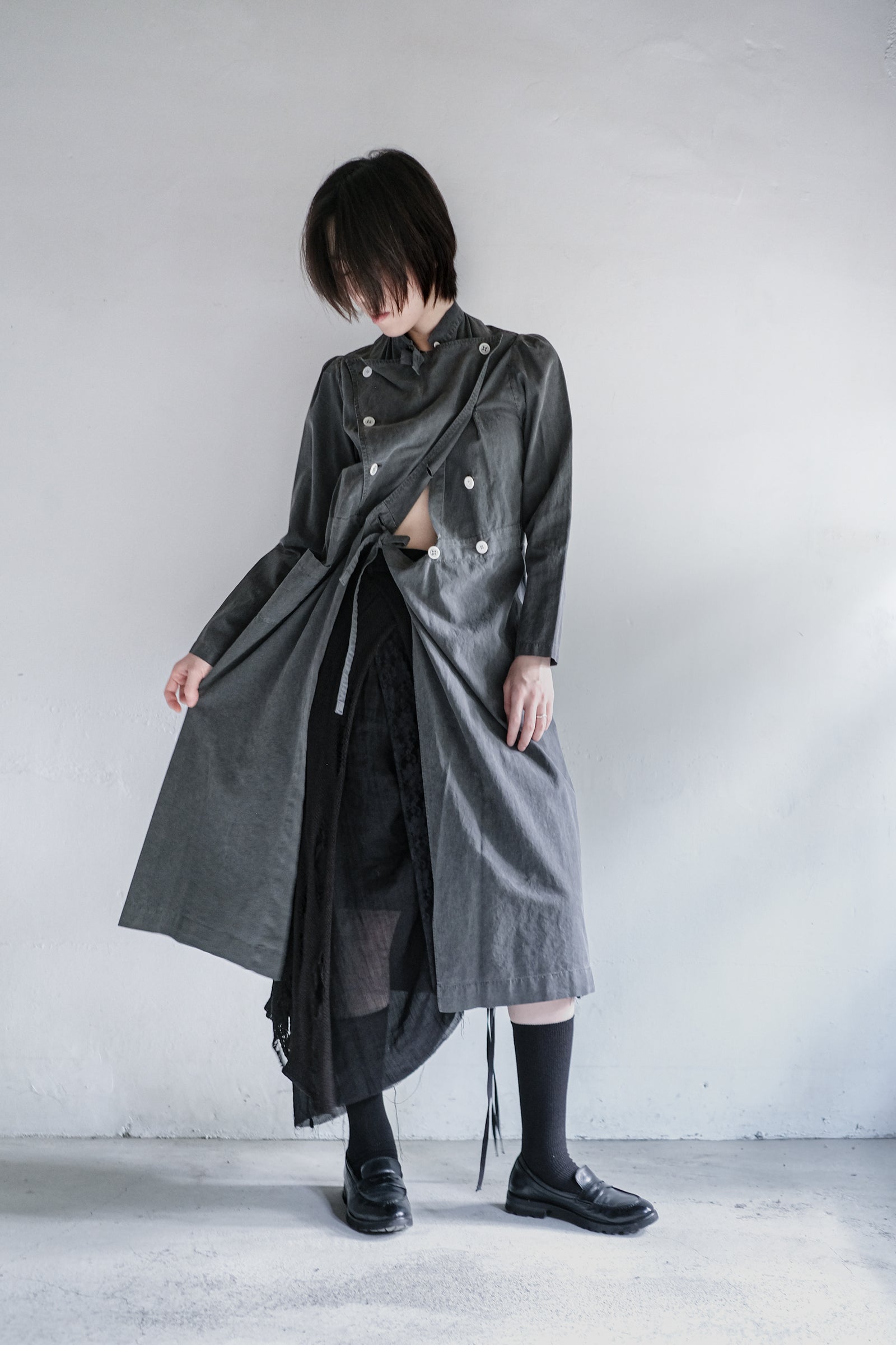 "Rework" Europe Vintage Linen Lady's Dress Over Dyed