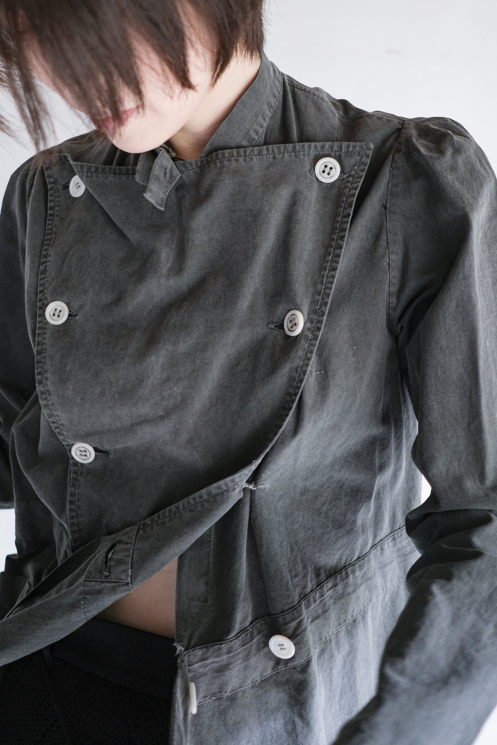 "Rework" Europe Vintage Linen Lady's Dress Over Dyed