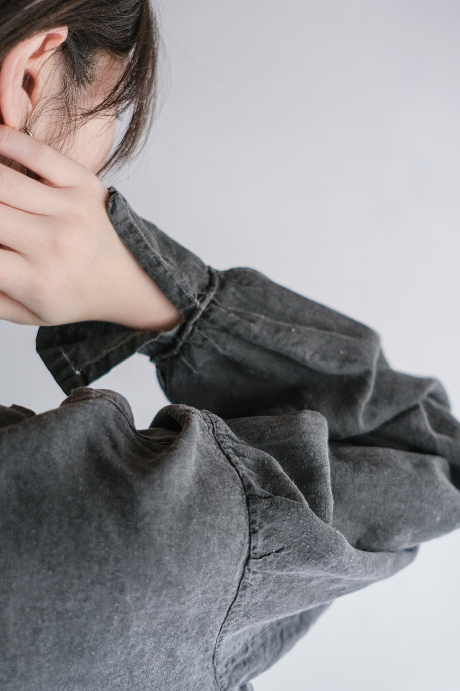 "Rework" Europe Vintage Linen Lady's Dress Over Dyed