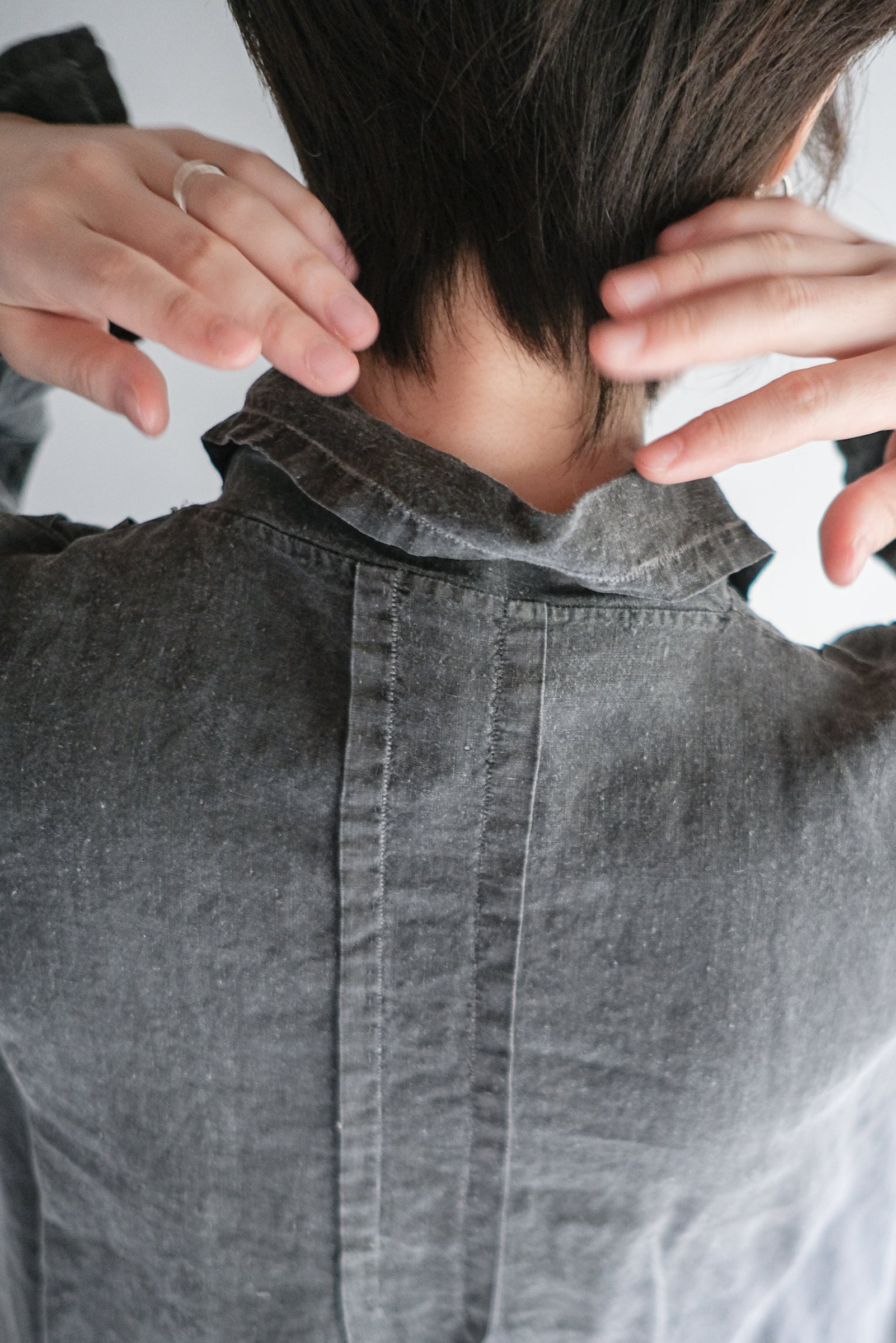 "Rework" Europe Vintage Linen Lady's Dress Over Dyed